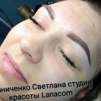 пудровые брови татуаж