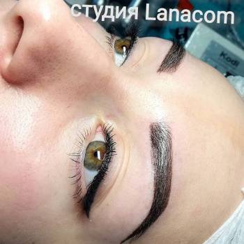 заживший татуж стрелок и татуаж бровей свежий