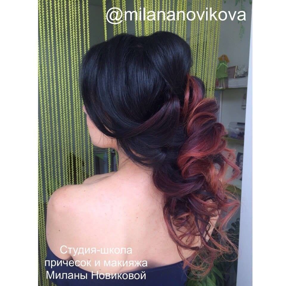 Приховане фарбування розтяжка кольору колорування, фото - Перукар Милана Новикова