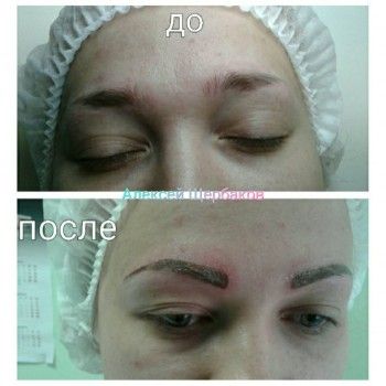 Татуаж бровей перманентный макияж оформление, фото -  Picasso