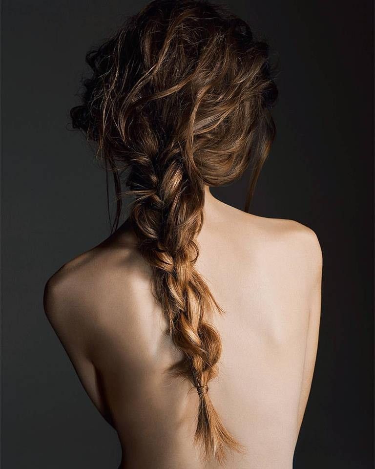 Стрижка на длинные волосы укладка волос каштановый цвет, фото -  Beauty Stage Kulikov