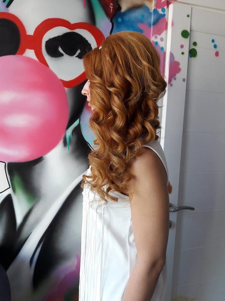 Стрижка на длинные волосы укладка волос рыжий цвет, фото -  Beauty Bar London