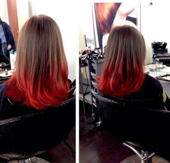 Омбре мелірування шоколадний колір волосся, фото -  Zazerkalie