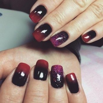 Дизайн ногтей: Омбре 
                    Ногтевая студия The Nail Room Киев