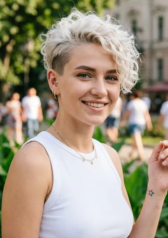 Стрижка бикси с крупными завитками